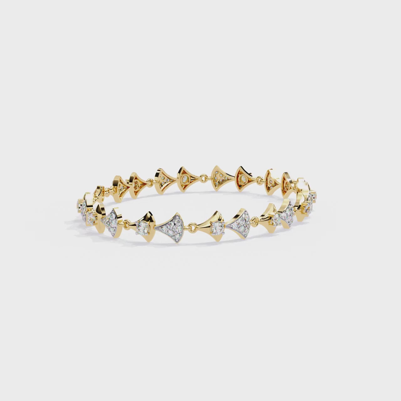 Round Cut Lab Grown Diamond Bracelet