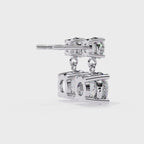 Dangle stud round earrings