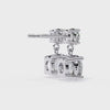 Dangle stud round earrings