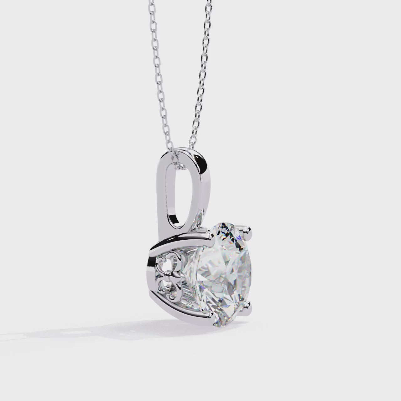 Charming Round 4 Prong Pendant
