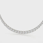 Round Cut Lab Diamond Tennis Necklace