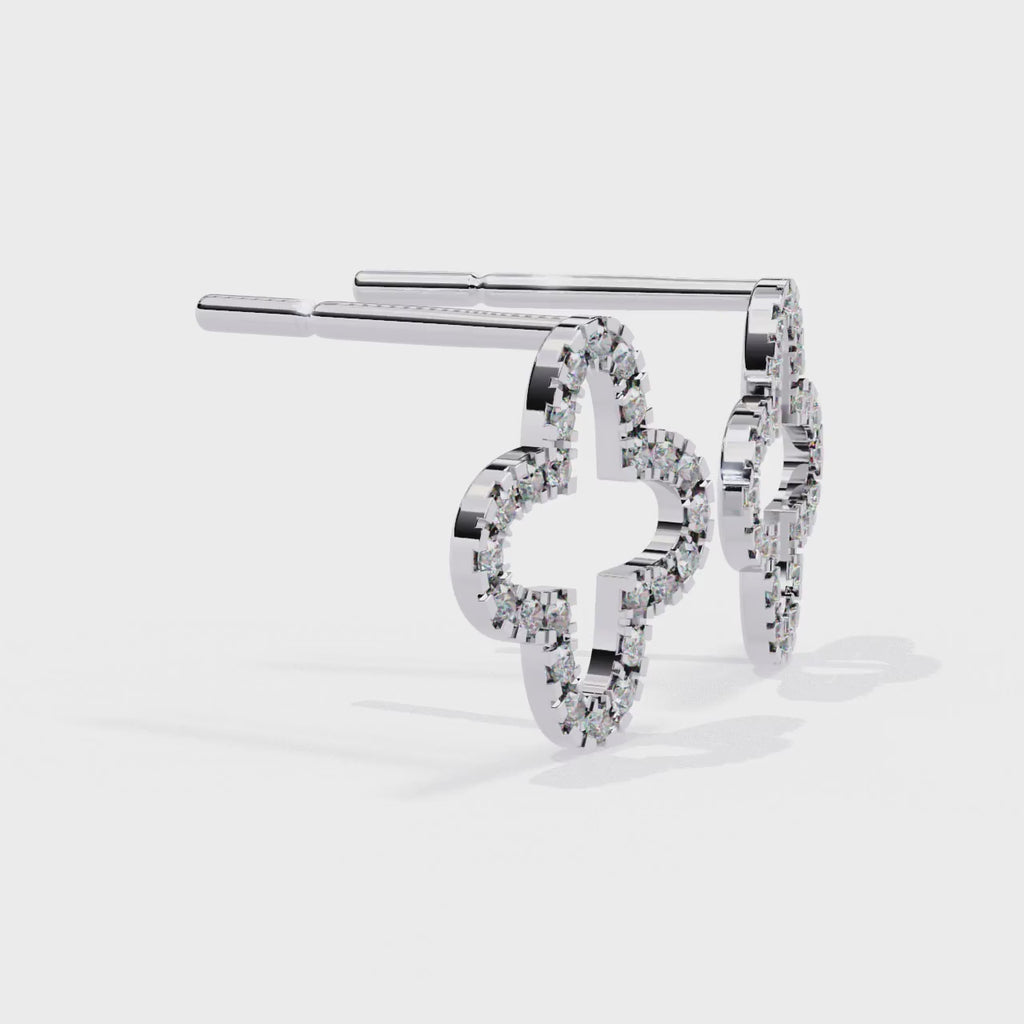 Clover Diamond Studs