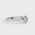 Bezel Set Round Cut Diamond Solitaire Ring