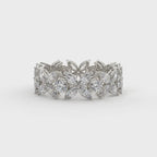 Marquise Cut Diamond Floral Eternity Band