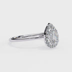 Lab Grown Diamond Pear Shape Halo ring