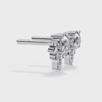 Unique Round And Marquise Cut Diamond Earrings