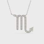 Round Lab Diamond Scorpio Zodiac Pendant