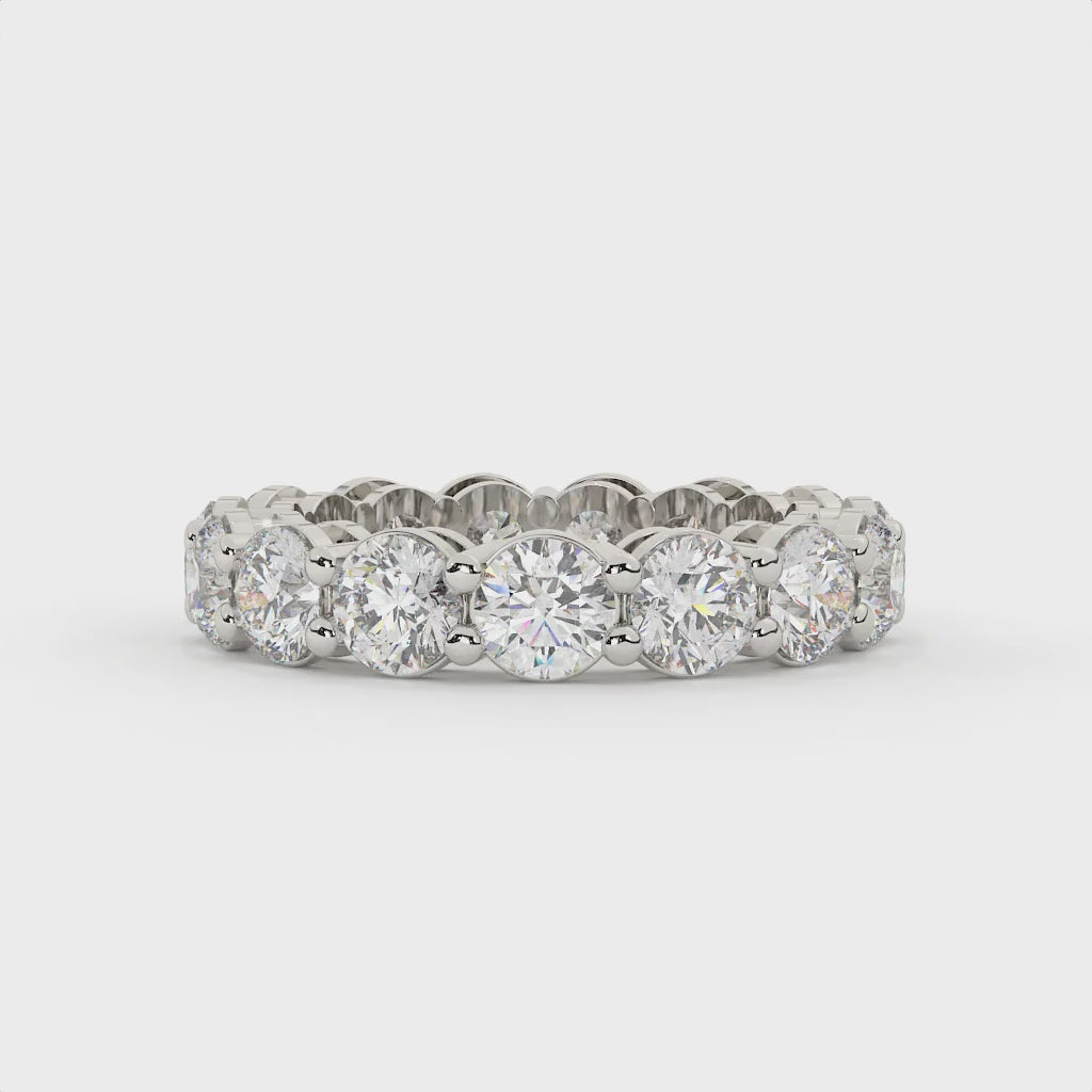 4.79 Carat Lab Grown Round Diamond Full Eternity Anniversary Band