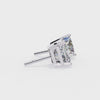 Princess Cut Stud with V Prong Setting
