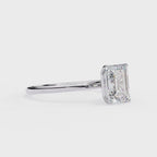 Solitaire Engagement Ring With Emerald Cut Diamond