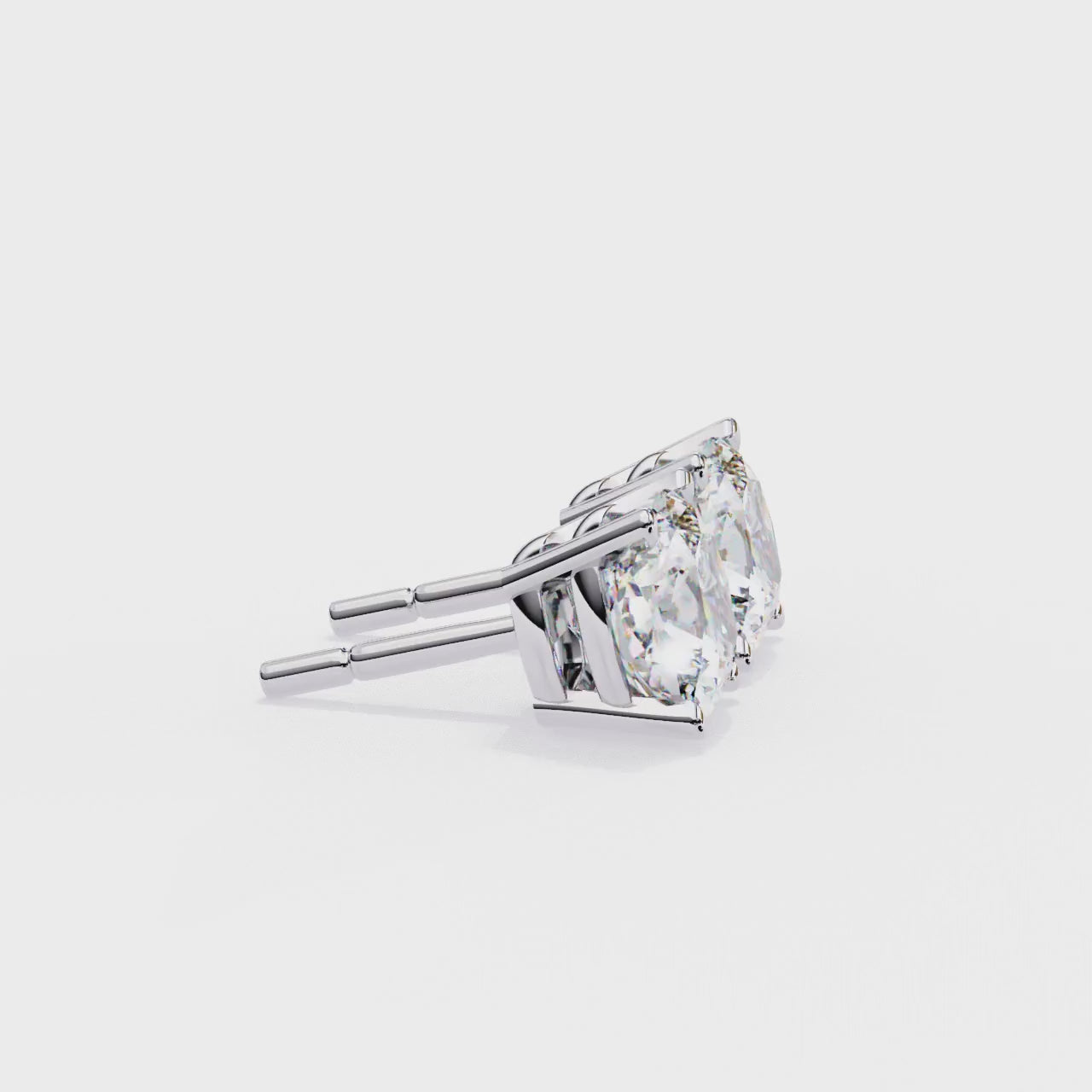 Cushion Square Cut Lab Diamond Stud Earrings