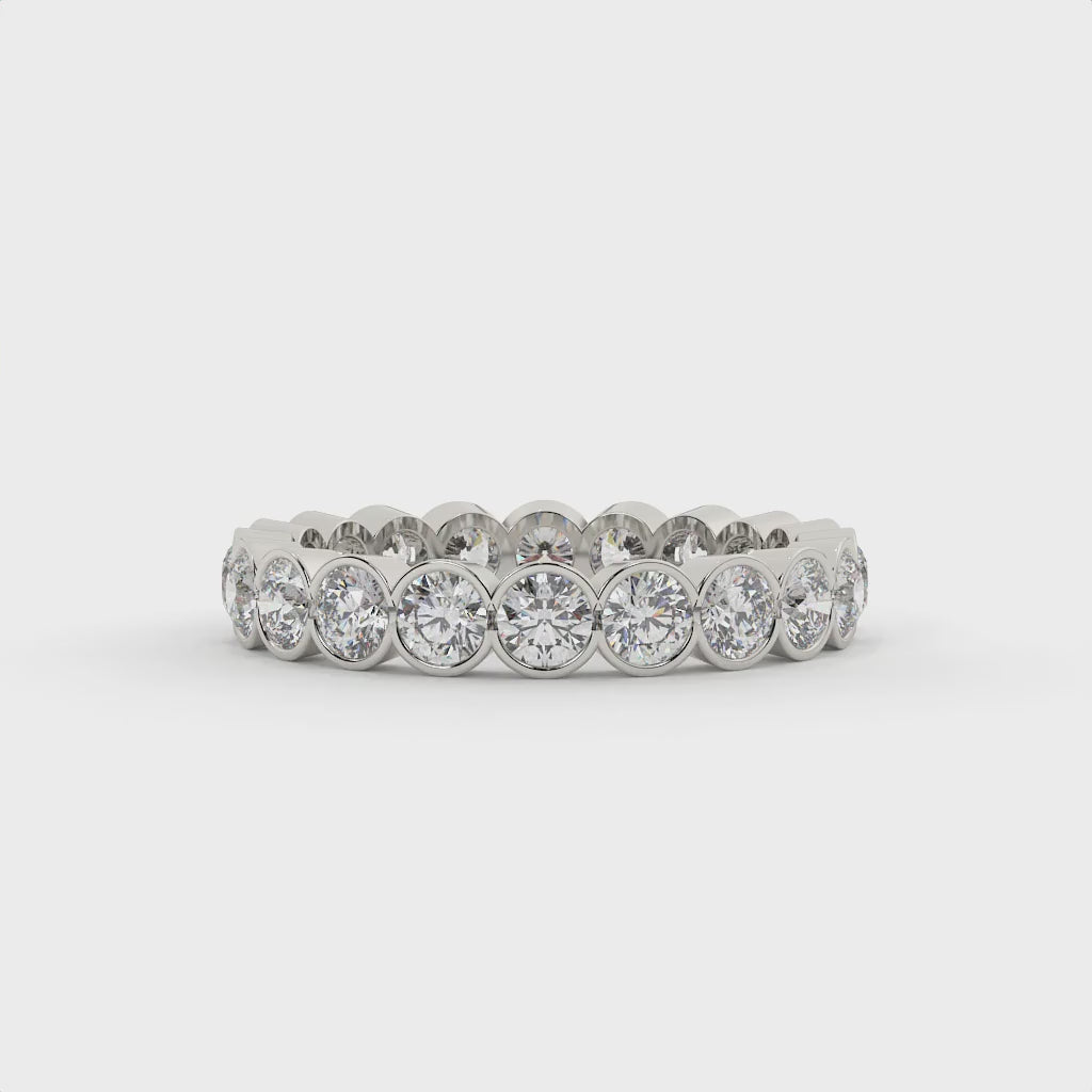 2 Carat Bezel Set Round Diamond Eternity Band