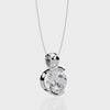 Stylish Round Half Bezel Pendant