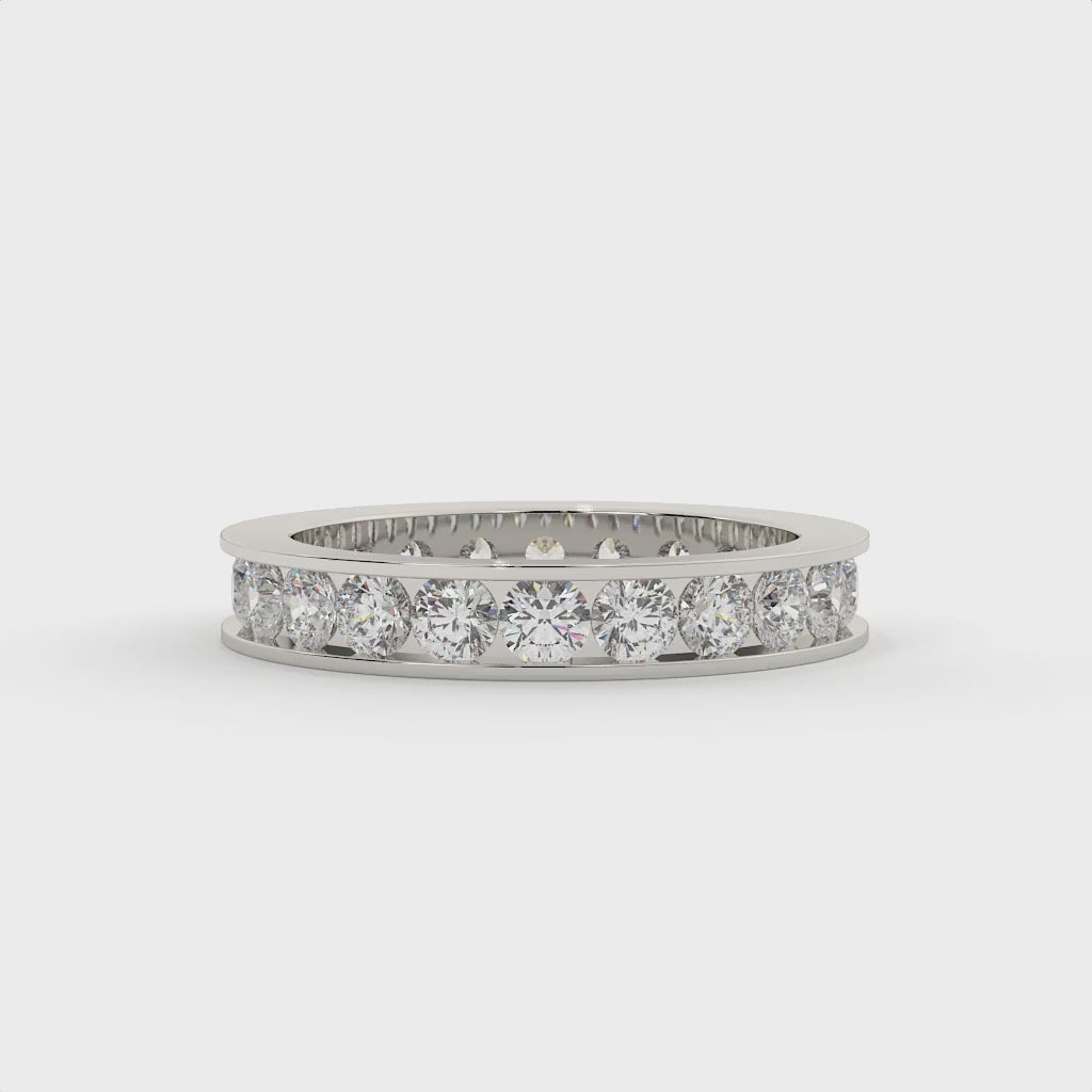 2 Carat Channel Set Round Diamond Eternity Band