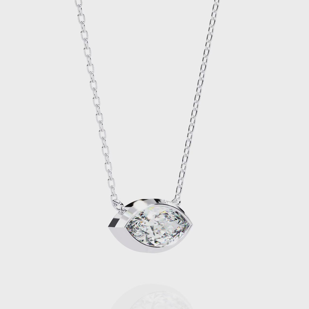 Sophisticated Marquise Bezel Pendant