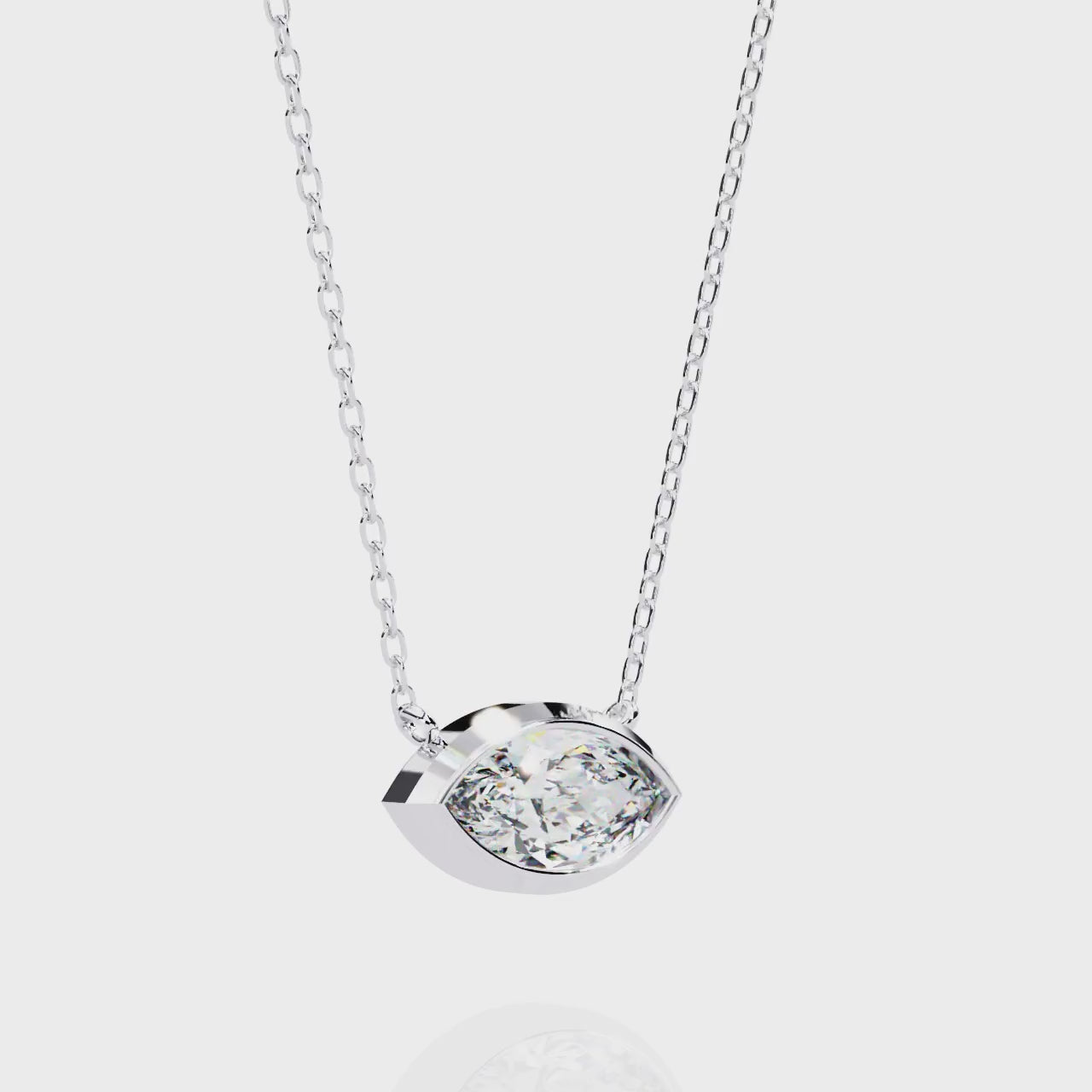 Sophisticated Marquise Bezel Set Pendant