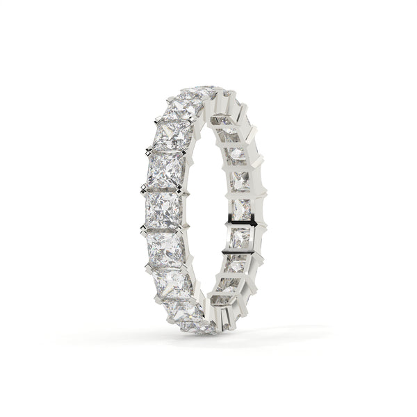 Diamond eternity ring on a white background