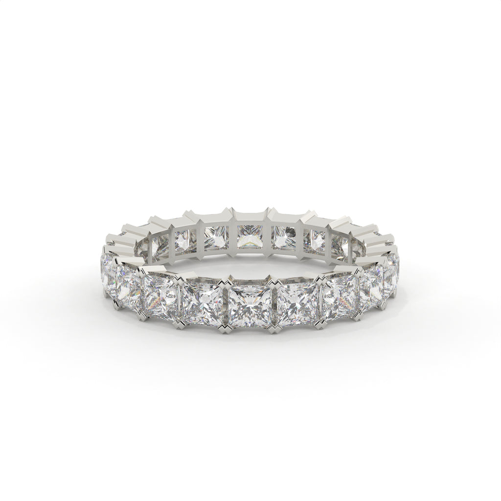 Diamond eternity ring on a white background