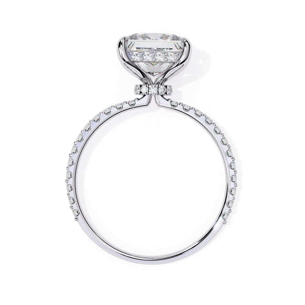 Diamond ring with a white background