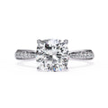 Diamond ring with a white background