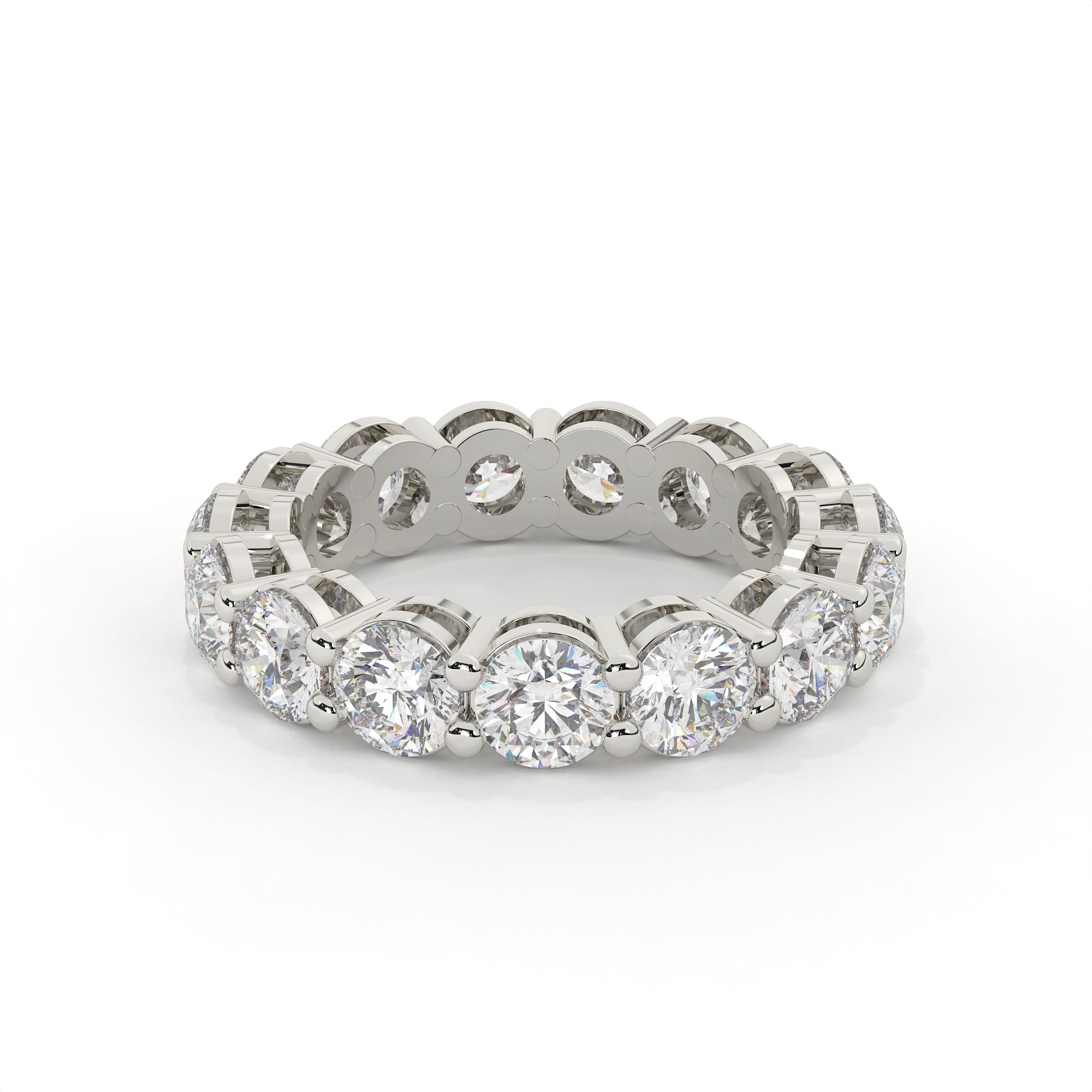 Diamond ring with a white background