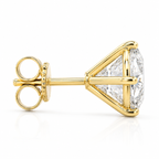 6 Carat Round Lab Diamonds Stud Earrings