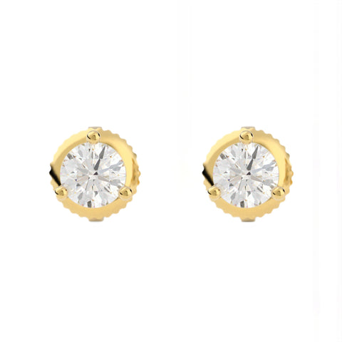 3-Prong Martini Stud Earrings w/ Screwbacks