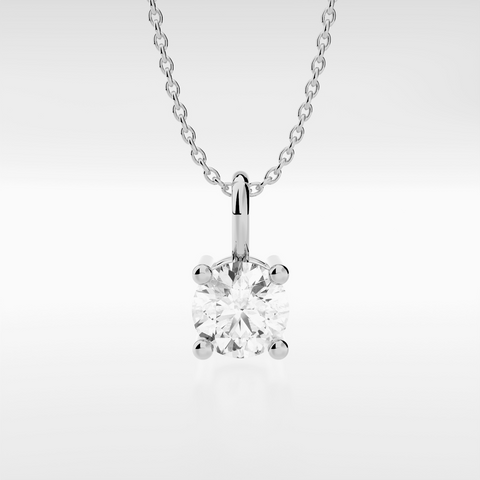 4-Prong Basket Solitaire Pendant