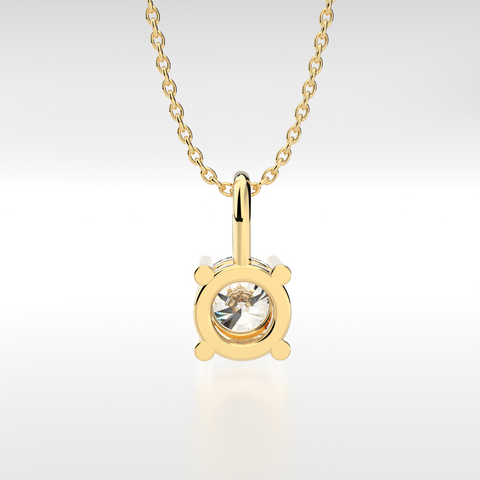 4-Prong Basket Solitaire Pendant