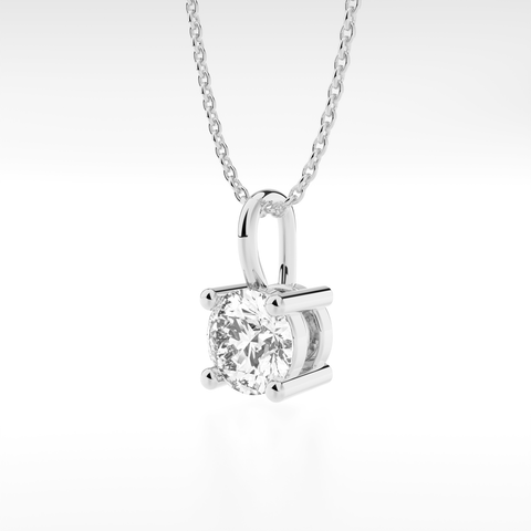 4-Prong Basket Solitaire Pendant