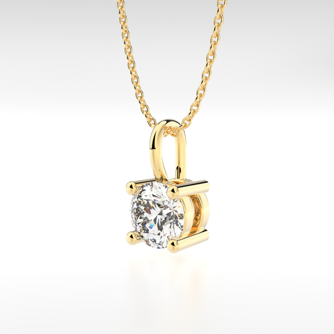 4-Prong Basket Solitaire Pendant