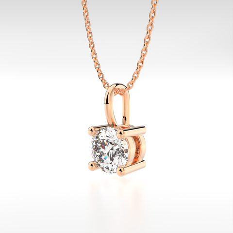 4-Prong Basket Solitaire Pendant