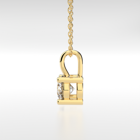 4-Prong Basket Solitaire Pendant