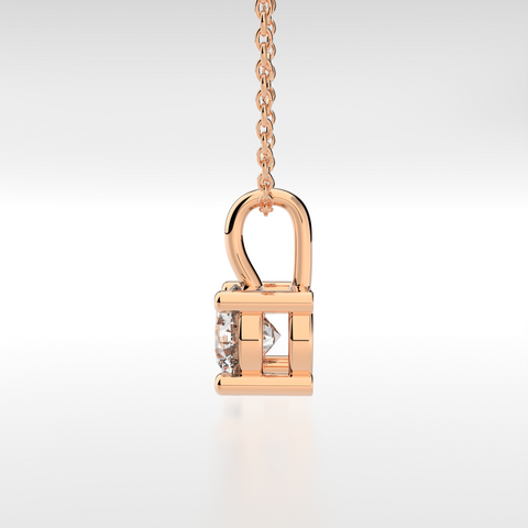 4-Prong Basket Solitaire Pendant