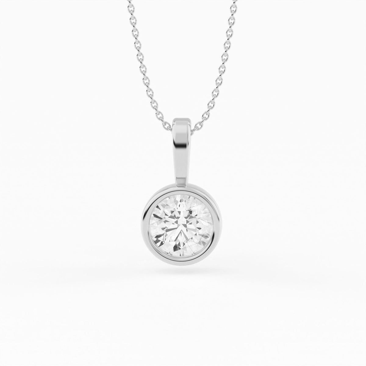 Full Bezel Circle Solitaire Pendant