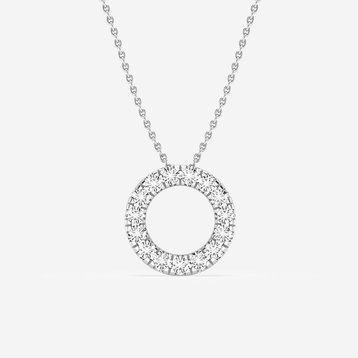 Shared-Prong Eternity Circle Slider Pendant