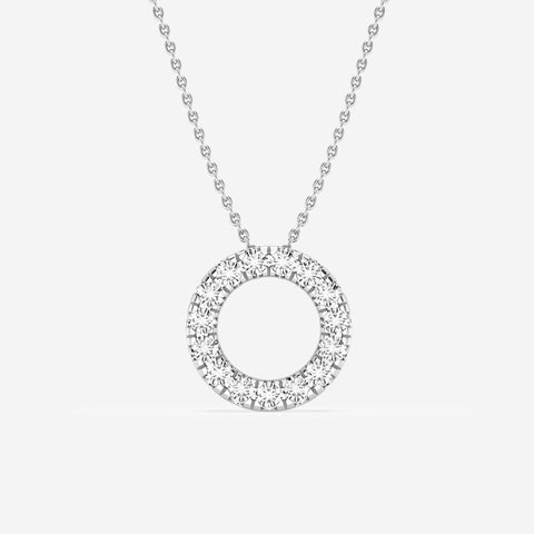 Shared-Prong Eternity Circle Slider Pendant