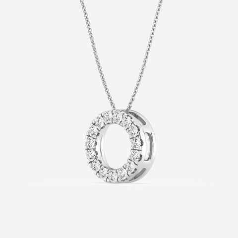 Shared-Prong Eternity Circle Slider Pendant