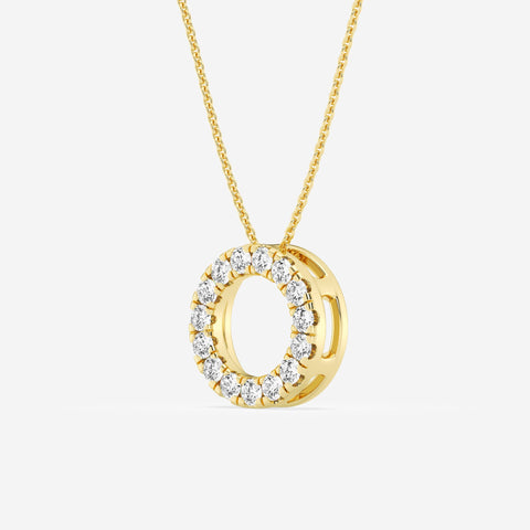 Shared-Prong Eternity Circle Slider Pendant