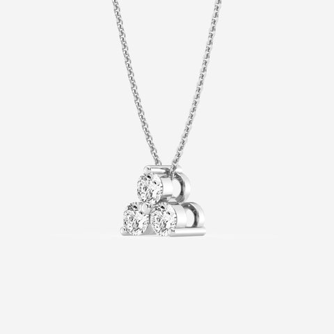 Shared 2-Prong Three Stone Slider Pendant