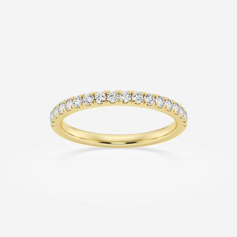 Micro-Pave Stackable Ring Wedding Band in 14K Rose Gold