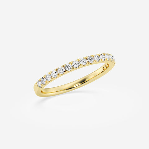 Micro-Pave Stackable Ring Wedding Band in 14K Rose Gold