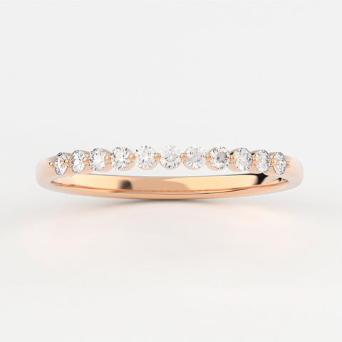 Micro-Pave Stackable Ring Wedding Band