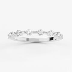 2-Prong Stackable Ring Wedding Band