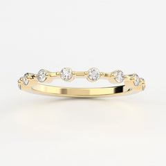 2-Prong Stackable Ring Wedding Band