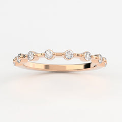2-Prong Stackable Ring Wedding Band