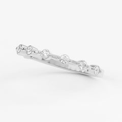 2-Prong Stackable Ring Wedding Band