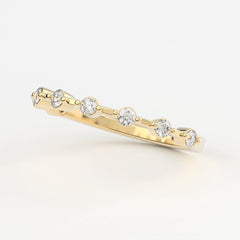 2-Prong Stackable Ring Wedding Band