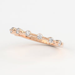2-Prong Stackable Ring Wedding Band
