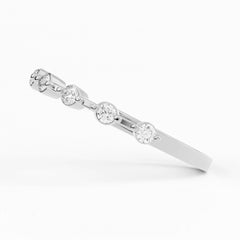 2-Prong Stackable Ring Wedding Band
